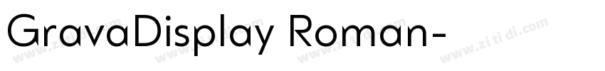 GravaDisplay Roman字体转换